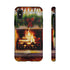 Candles on the Hearth Decorated for Christmas - Impact Resistant Phone Case iPhone XS Matte